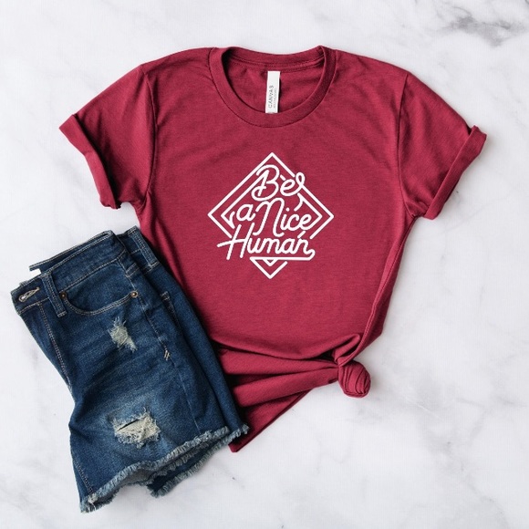 Be a Nice Human T-shirt • Made to order! 🧶 - Picture 5 of 8